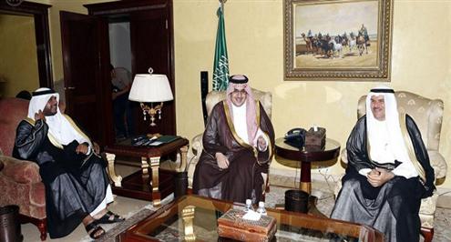  الأمير نواف يستقبل وزيري الشباب والرياضة في مصر والكويت